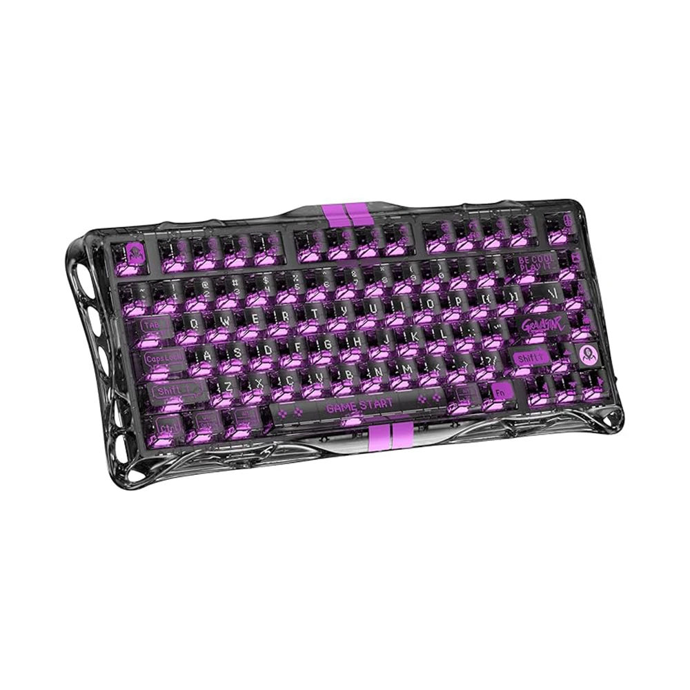 کیبورد گیمینگ گراوااستار مدل Mercury V75 Lite -Transparent Black