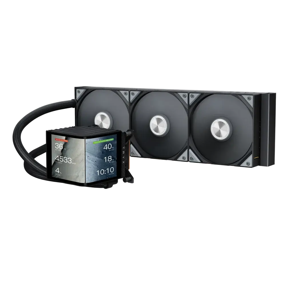 خنک کننده مایع پردازنده ترای ایکس TRYX PANAROMA 360 BLACK Curved Amoled Display