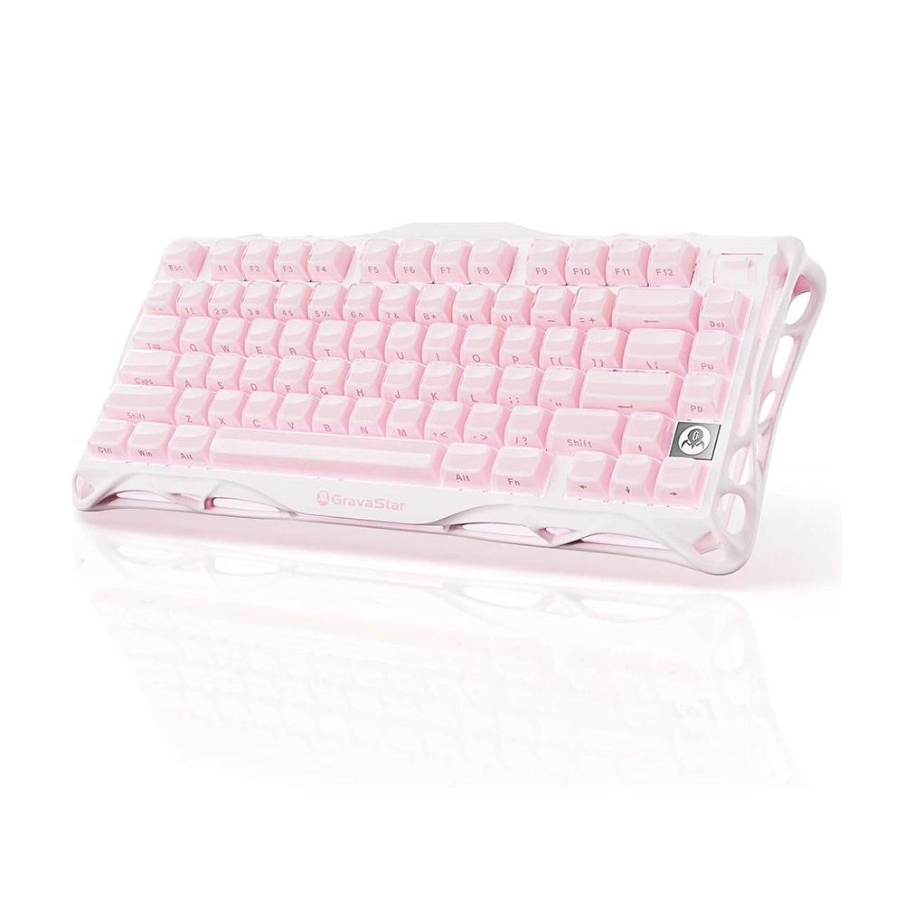 کیبورد گیمینگ گراوااستار نسخه کلکسیونی مدل Mercury K1 Mechanical Gaming Keyboard-Special Edition-Sakura Pink